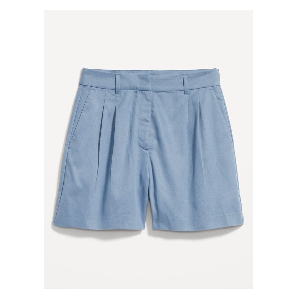 Old Navy Womens Extra High Waisted Taylor Trouser Shorts Blue Multisize NWT